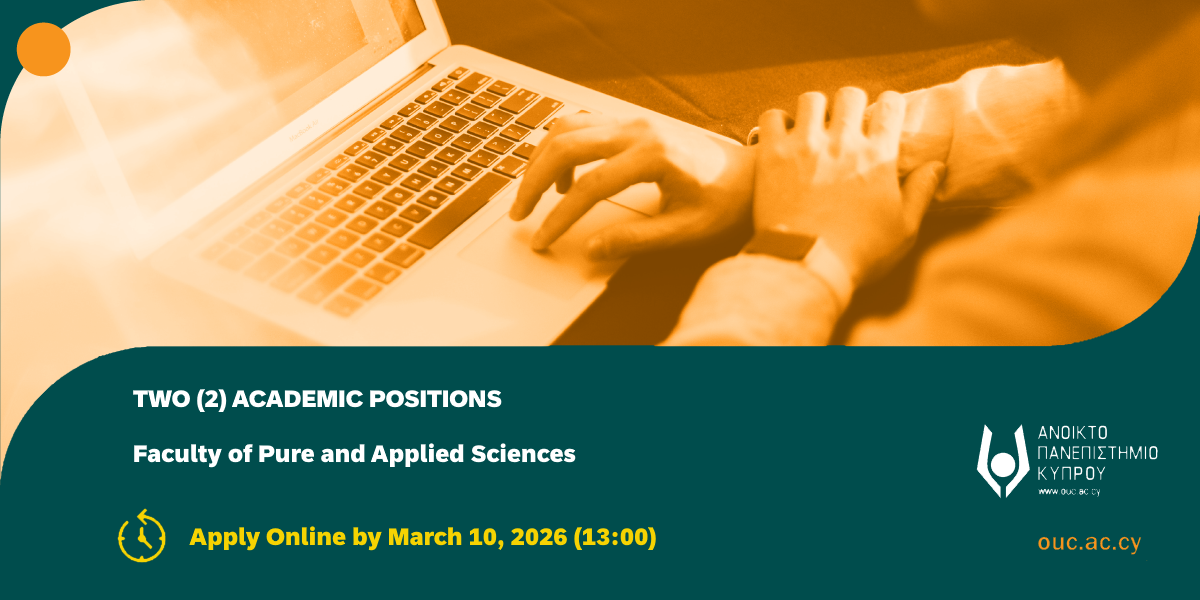 Two (2) academic positions in the Faculty of Pure and Applied Sciences