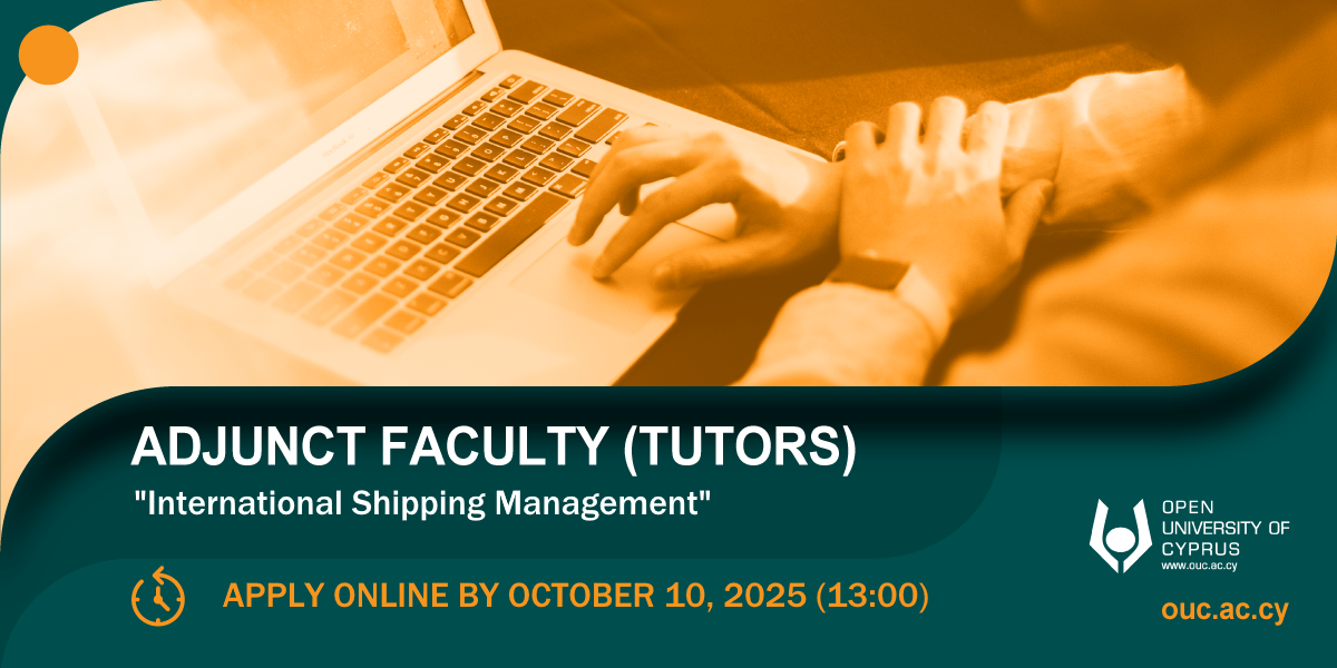 Call for applications for Adjunct Faculty (Tutors) for the academic years 2026-2027 [deadline 10/10/2025]
